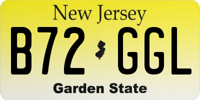 NJ license plate B72GGL