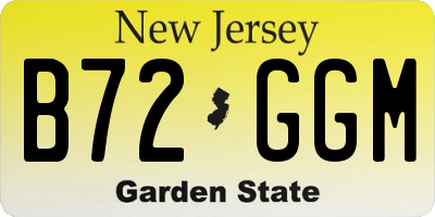NJ license plate B72GGM
