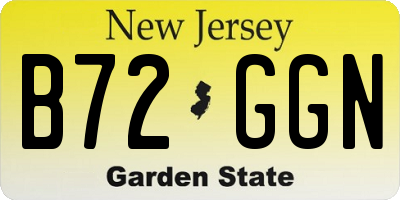 NJ license plate B72GGN