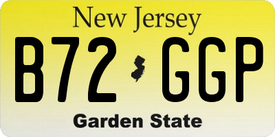 NJ license plate B72GGP