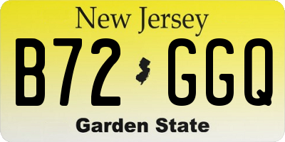 NJ license plate B72GGQ