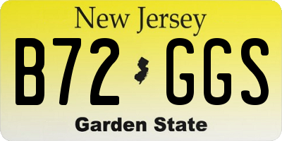 NJ license plate B72GGS