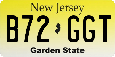 NJ license plate B72GGT