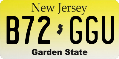 NJ license plate B72GGU