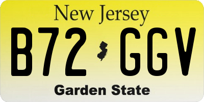 NJ license plate B72GGV