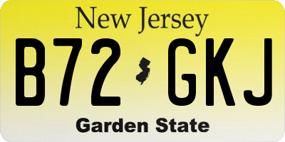 NJ license plate B72GKJ