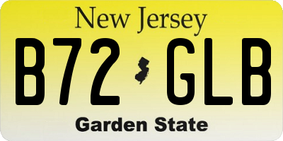 NJ license plate B72GLB