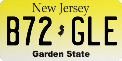 NJ license plate B72GLE