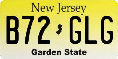 NJ license plate B72GLG