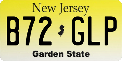 NJ license plate B72GLP