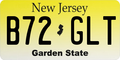 NJ license plate B72GLT