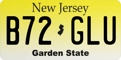 NJ license plate B72GLU