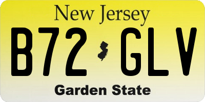 NJ license plate B72GLV
