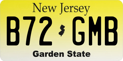 NJ license plate B72GMB