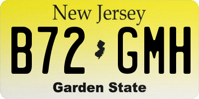 NJ license plate B72GMH