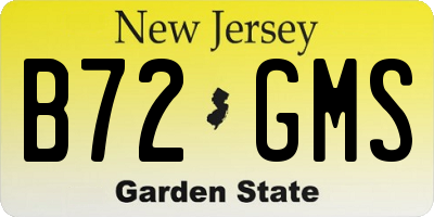 NJ license plate B72GMS