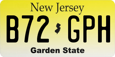 NJ license plate B72GPH
