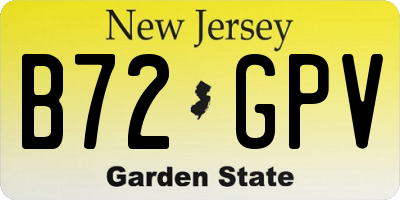 NJ license plate B72GPV