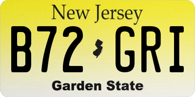 NJ license plate B72GRI