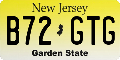 NJ license plate B72GTG