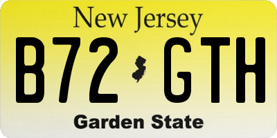 NJ license plate B72GTH