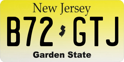 NJ license plate B72GTJ