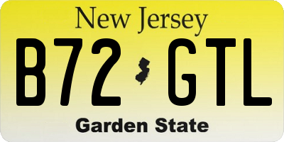 NJ license plate B72GTL