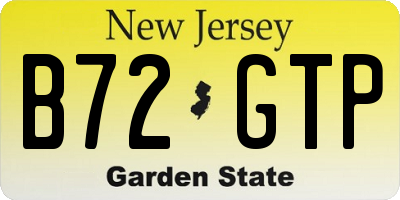 NJ license plate B72GTP