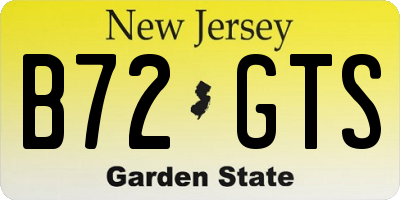 NJ license plate B72GTS