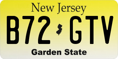 NJ license plate B72GTV