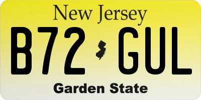 NJ license plate B72GUL