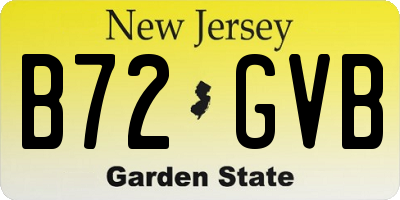 NJ license plate B72GVB