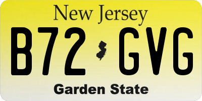 NJ license plate B72GVG