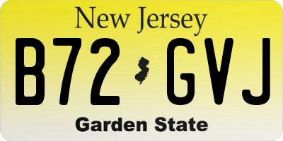 NJ license plate B72GVJ
