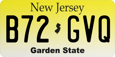 NJ license plate B72GVQ
