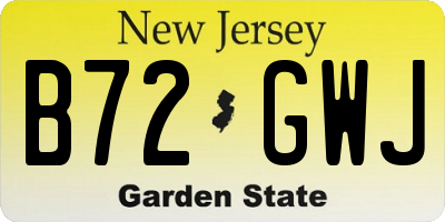 NJ license plate B72GWJ