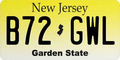 NJ license plate B72GWL