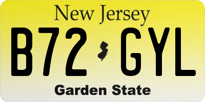 NJ license plate B72GYL