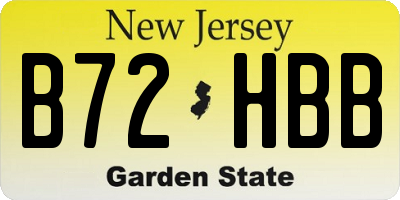 NJ license plate B72HBB