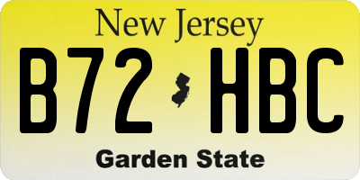 NJ license plate B72HBC