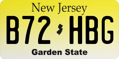 NJ license plate B72HBG
