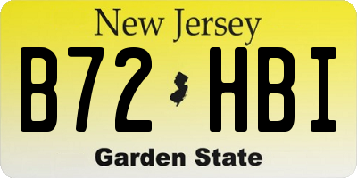 NJ license plate B72HBI