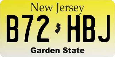 NJ license plate B72HBJ