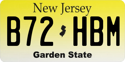 NJ license plate B72HBM