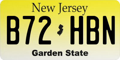 NJ license plate B72HBN
