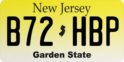 NJ license plate B72HBP