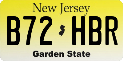 NJ license plate B72HBR
