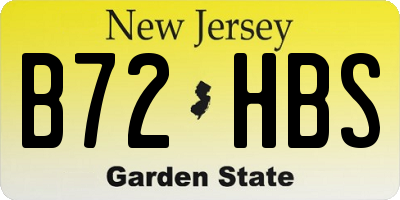 NJ license plate B72HBS