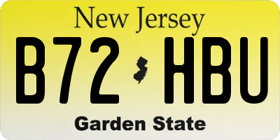 NJ license plate B72HBU