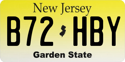 NJ license plate B72HBY